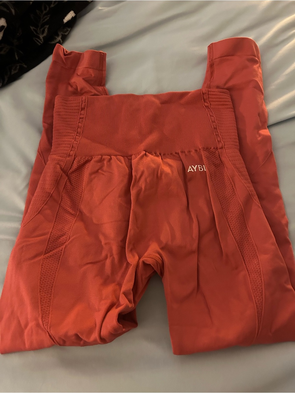AYBL Girls' High-Waist Terracotta Red Leggings